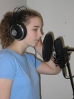 lizzy in the vocal booth at rdr