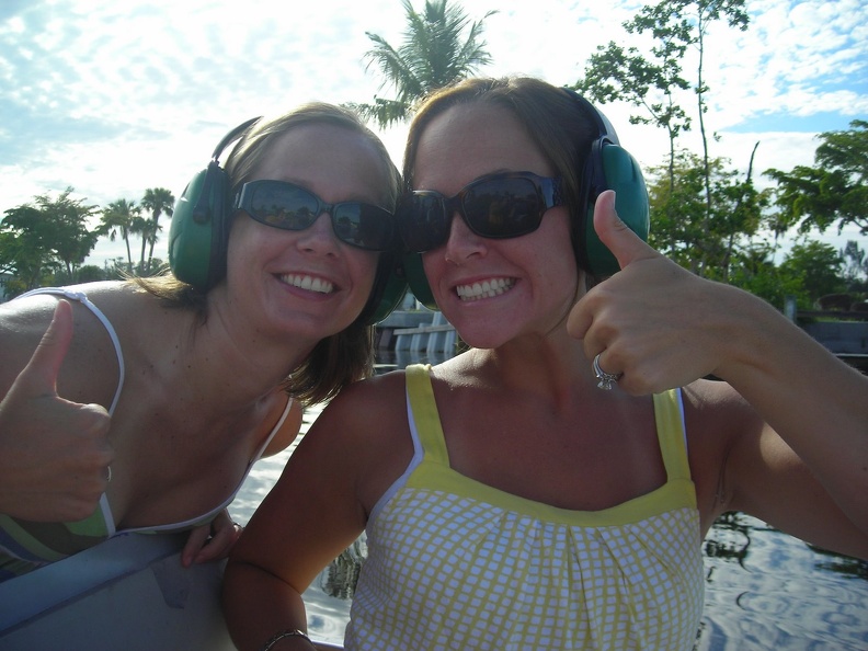 Becky & Sarah On The Airboat.JPG