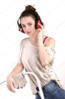 depositphotos 23470512-stock-photo-builder-girl-with-headphones