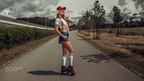 women-blonde-women-outdoors-baseball-caps-T-shirt-rollerskates-1151155-wallhere.com