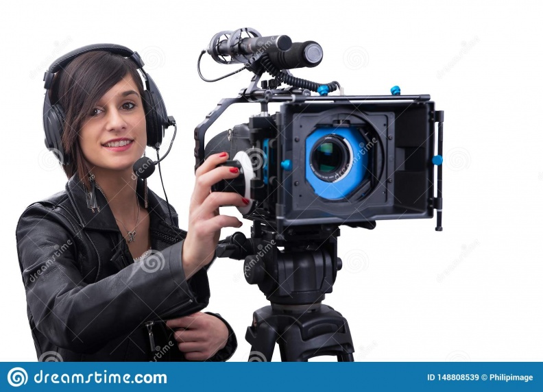 young-woman-professional-video-camera-dslr-white-isolated-background-148808539