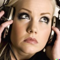 A high resolution photo of an attractive young blonde woman wearing large black vintage headphones, detailed, realistic (2).jpg