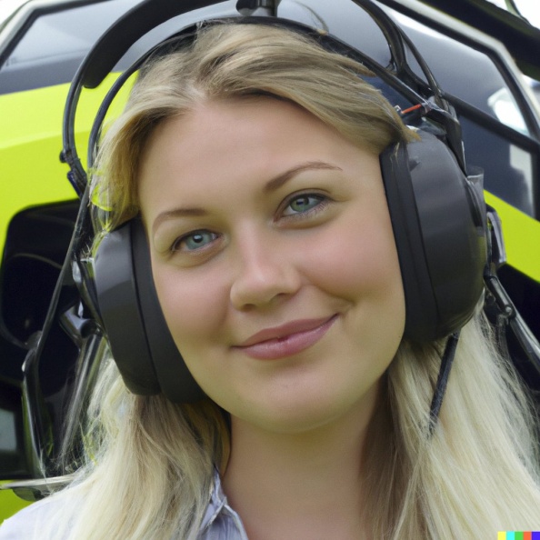 A high resolution photo of a cute, smiling young blonde woman wearing a large helicopter headset, detailed, realistic (3).jpg