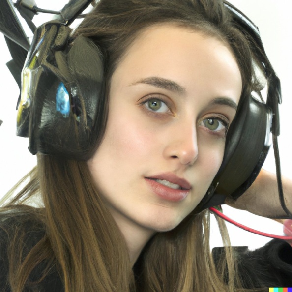 A high resolution photo of an attractive shy young woman wearing a helicopter headset, detailed, realistic (7).jpg