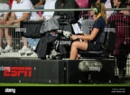 deventer-a-camerawoman-from-espn-during-the-match-between-go-ahead-eagles-v-feyenoord-at-de-adelaarshorst-on-3-september-2022-in-deventer-netherlands-box-to-box-picturestom-bode-2JW539B