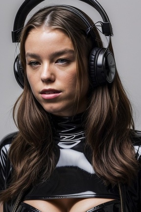 00034-2935673314-portrait of sks woman wearing ((huge) black headphones) and a latex bustier-512x768