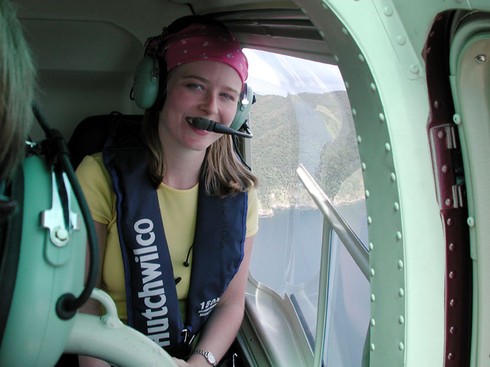 day 16 - bay of islands northern nz helecopter ride 11 cool helicopter girl